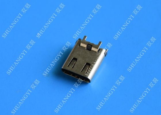 Chiny 24 Pin Computer Waterproof Micro USB Connector , USB 3.1 SMT DIP Type C Female Connector dostawca