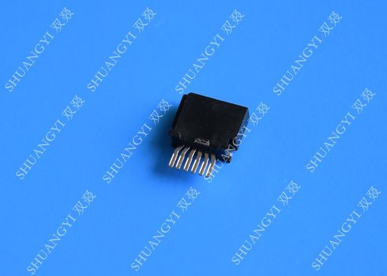 Chiny Black Crimping SATA Data Connector 6P Female Riveting Pressure Type For PC dostawca