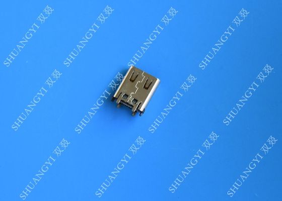 Chiny Electrical SMT DIP 24 Pin USB Connector USB 3.1 Type C Female 10000 Cycles dostawca