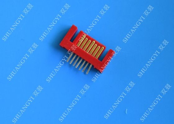 Chiny Lightweight Red External SATA 7 Pin Connector Voltage 500V SMT Type dostawca