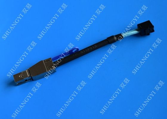Chiny 0.3 M Black Serial Attached SCSI Cable External HD Mini SAS SFF-8643 To SFF-8644 Cable dostawca