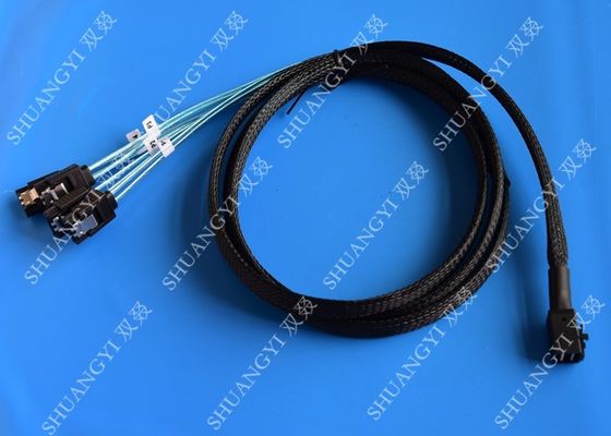 Chiny Internal HD Mini SAS Cable (SFF-8643) to 4 SATA Forward Breakout Cable 3.3 Feet / 1M dostawca