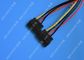 IDE Flat Cable Harness Assembly 4 Pin to 2 x 15 Pin SATA To Serial ATA SATA Connector dostawca