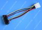 Computer Molex 4 Pin To 2 x15 Pin SATA Data Cable Right Angle Pitch 5.08mm dostawca