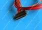 Red SATA Data Cable Slimline SATA To SATA Female / Male Adapter With Power dostawca