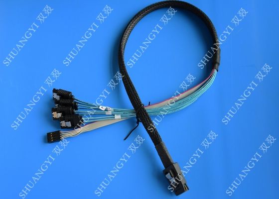 Chiny Internal SFF 8087 To SATA SAS Serial Attached SCSI Cable 75cm With Sideband SGPIO dostawca